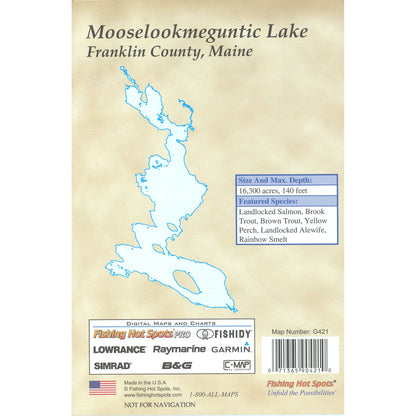 Mooselookmeguntic Lake fishing map