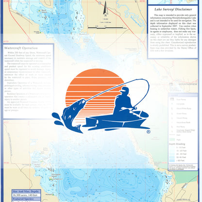 Mooselookmeguntic Lake fishing map