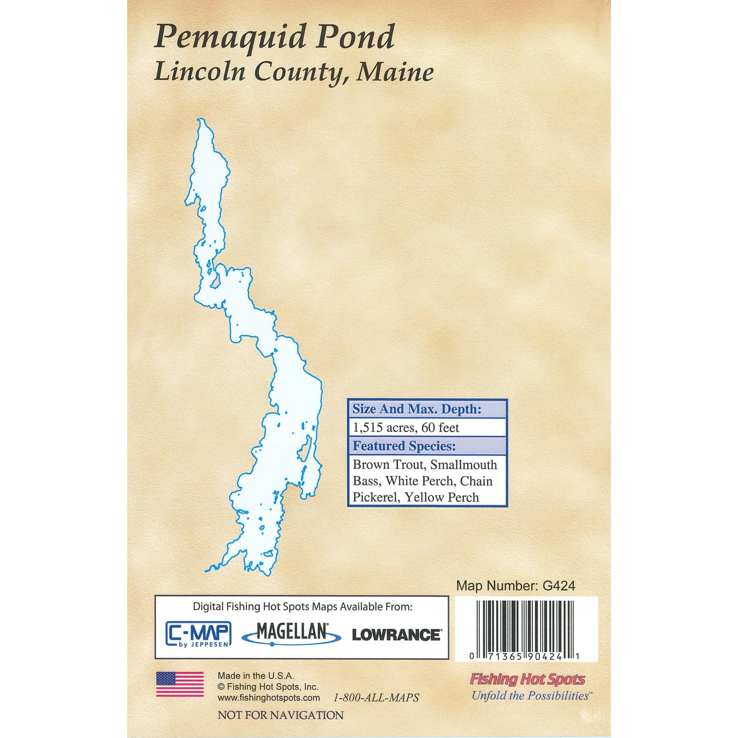 Pemaquid Pond Fishing Map
