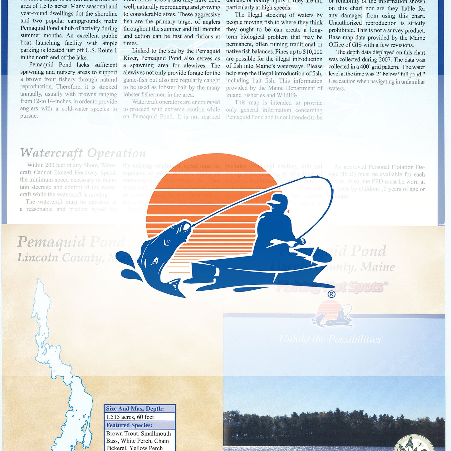 Pemaquid Pond Fishing Map