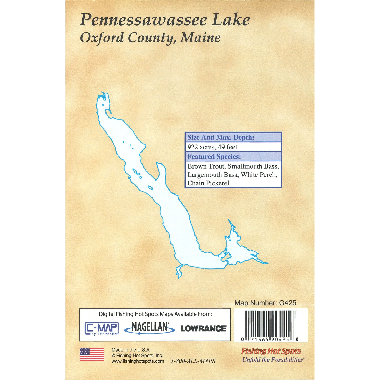 Pennessawassee Lake (Norway Lake) Fishing Map