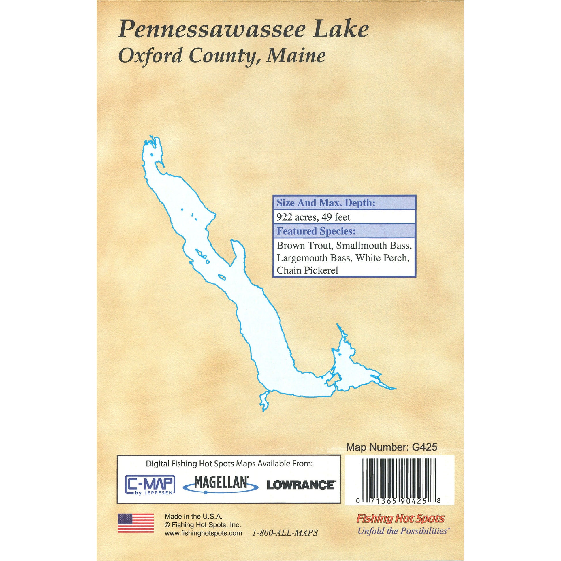Pennessawassee Lake (Norway Lake) Fishing Map