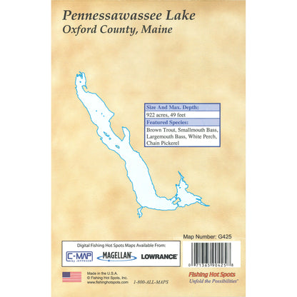 Pennessawassee Lake (Norway Lake) Fishing Map