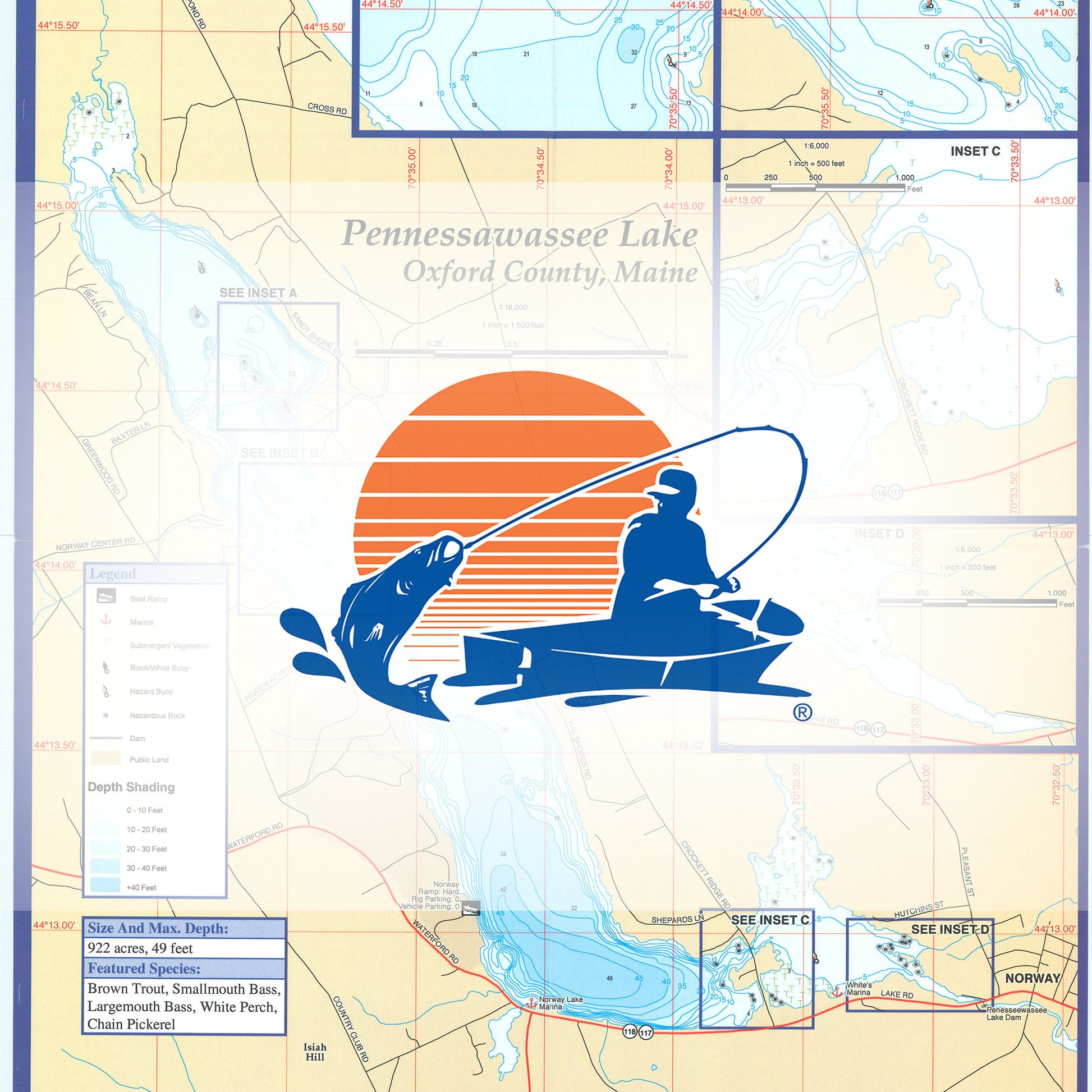 PENNESSAWASSEE (NORWAY LK) MAP