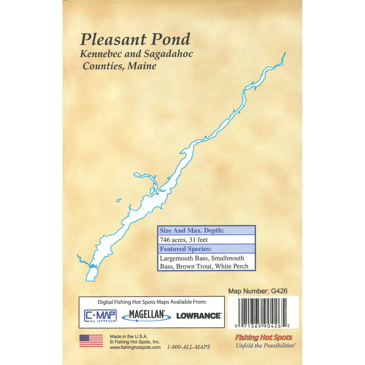 Pleasant Pond Fishing Map