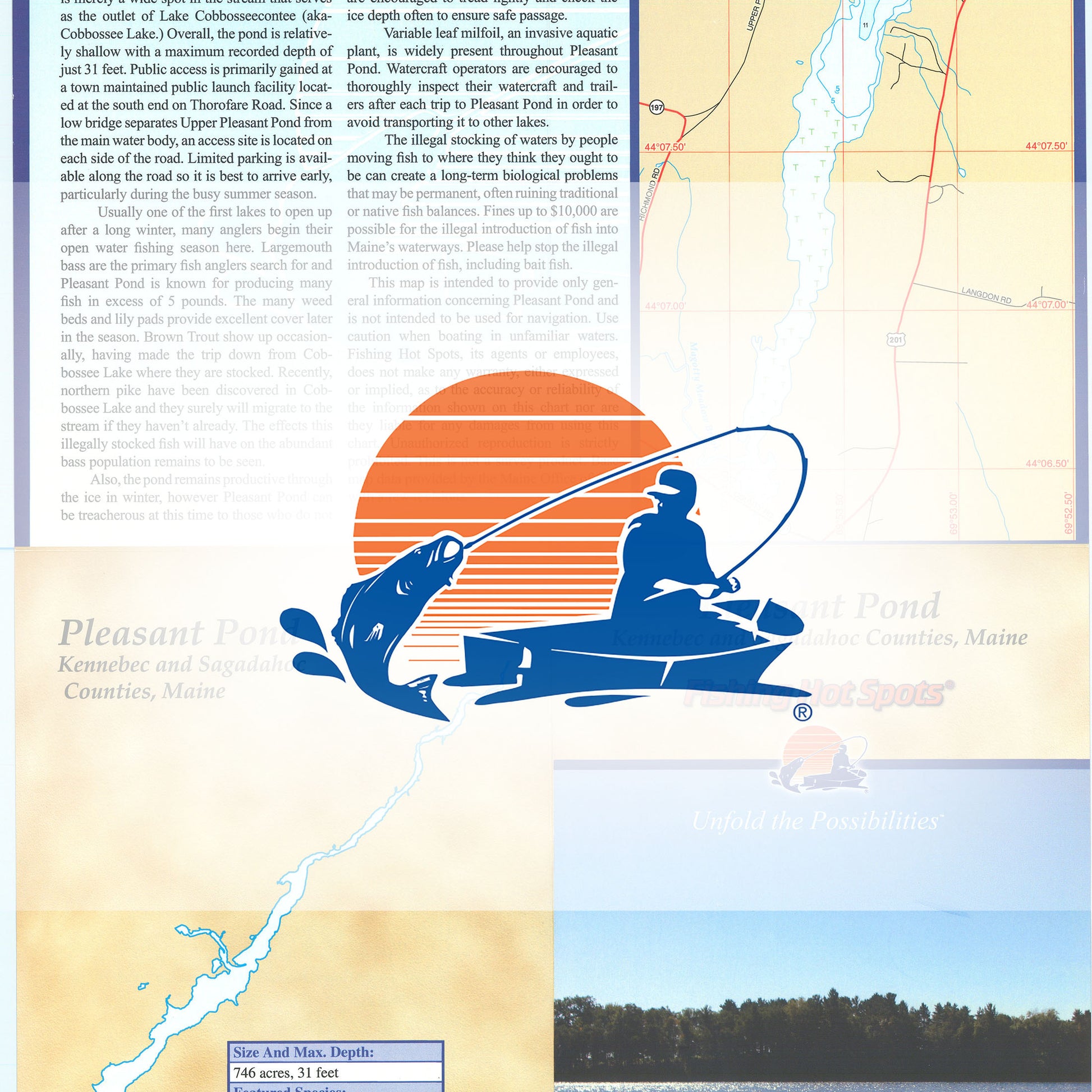 Pleasant Pond Fishing Map