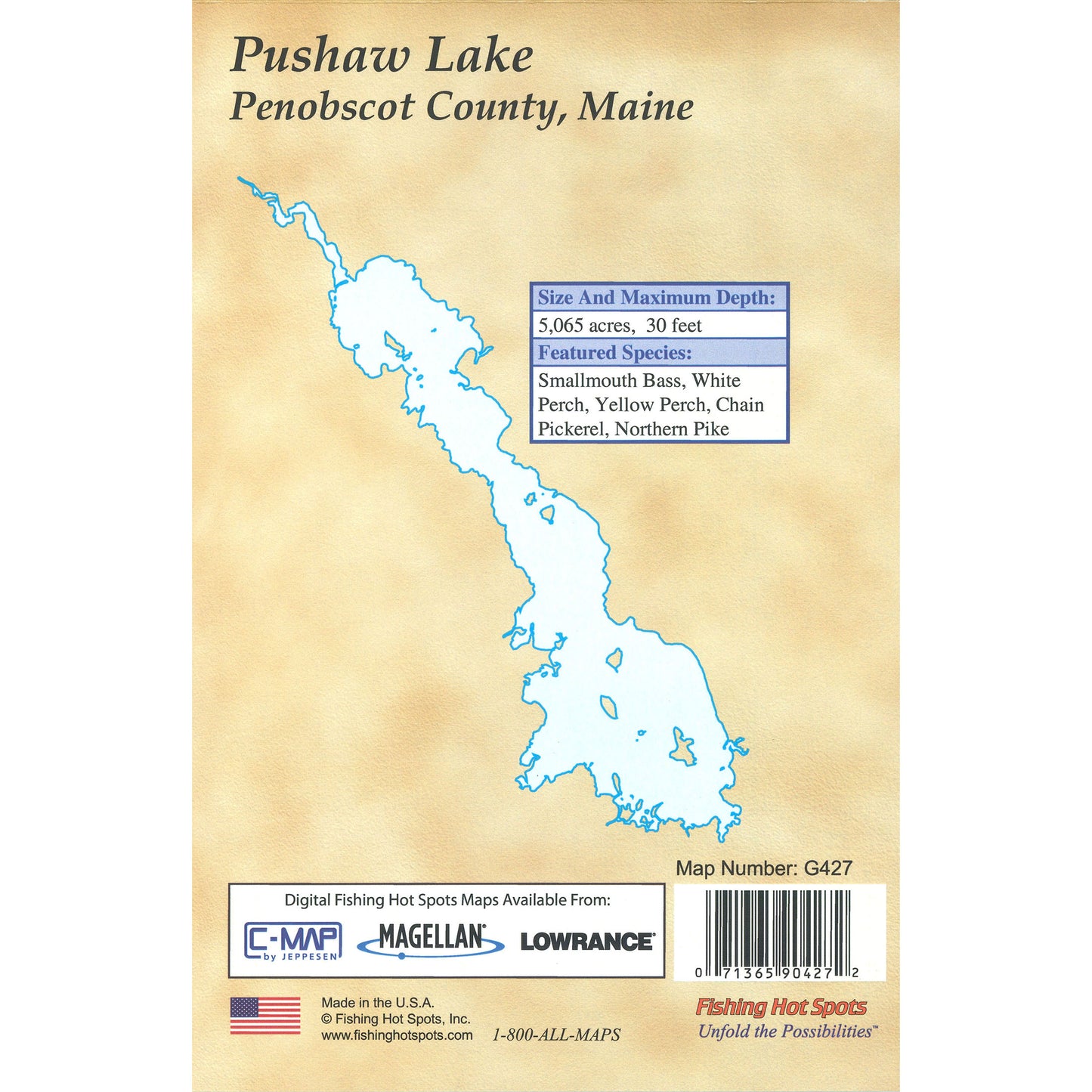 Pushaw Lake Fishing Map