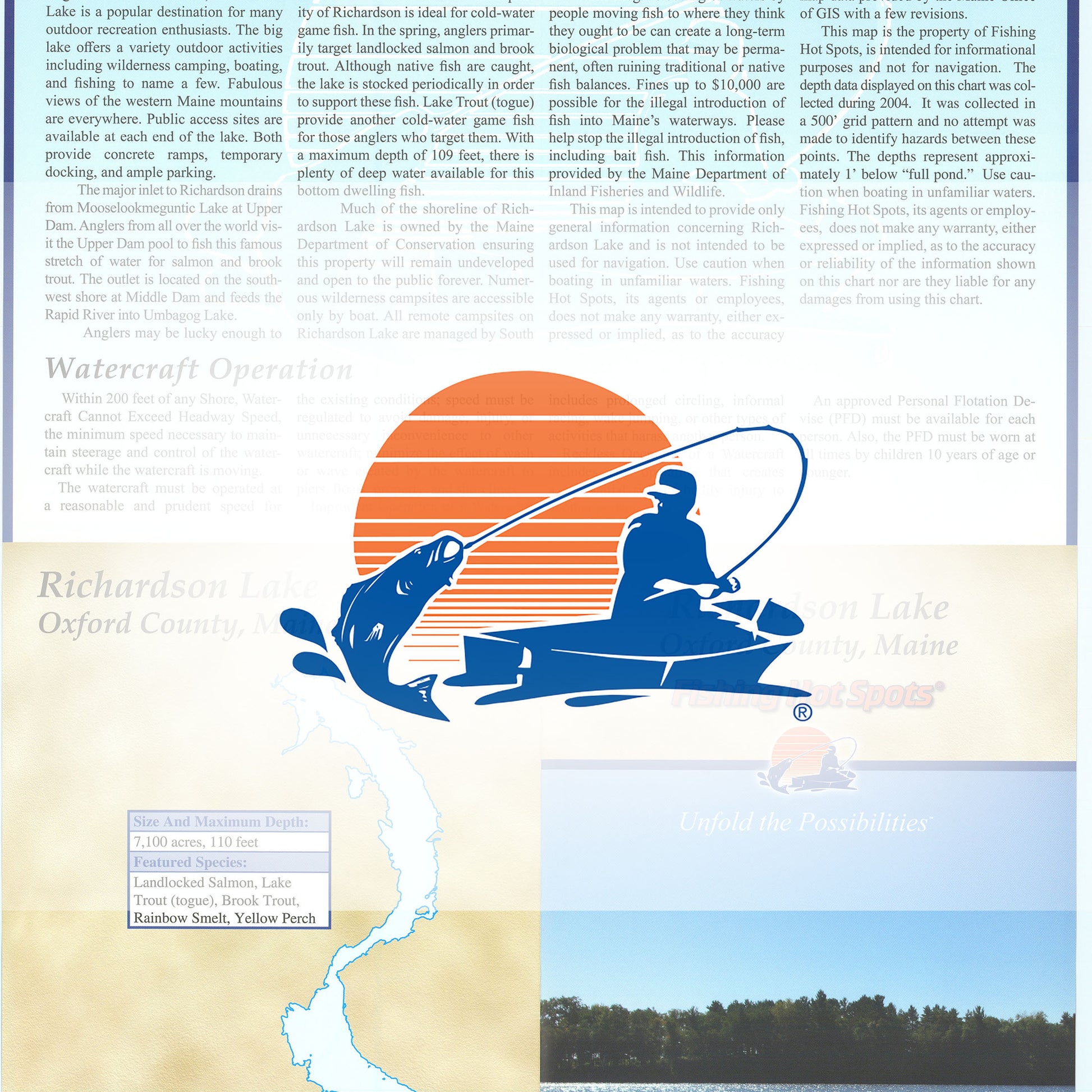 Richardson Lake fishing map