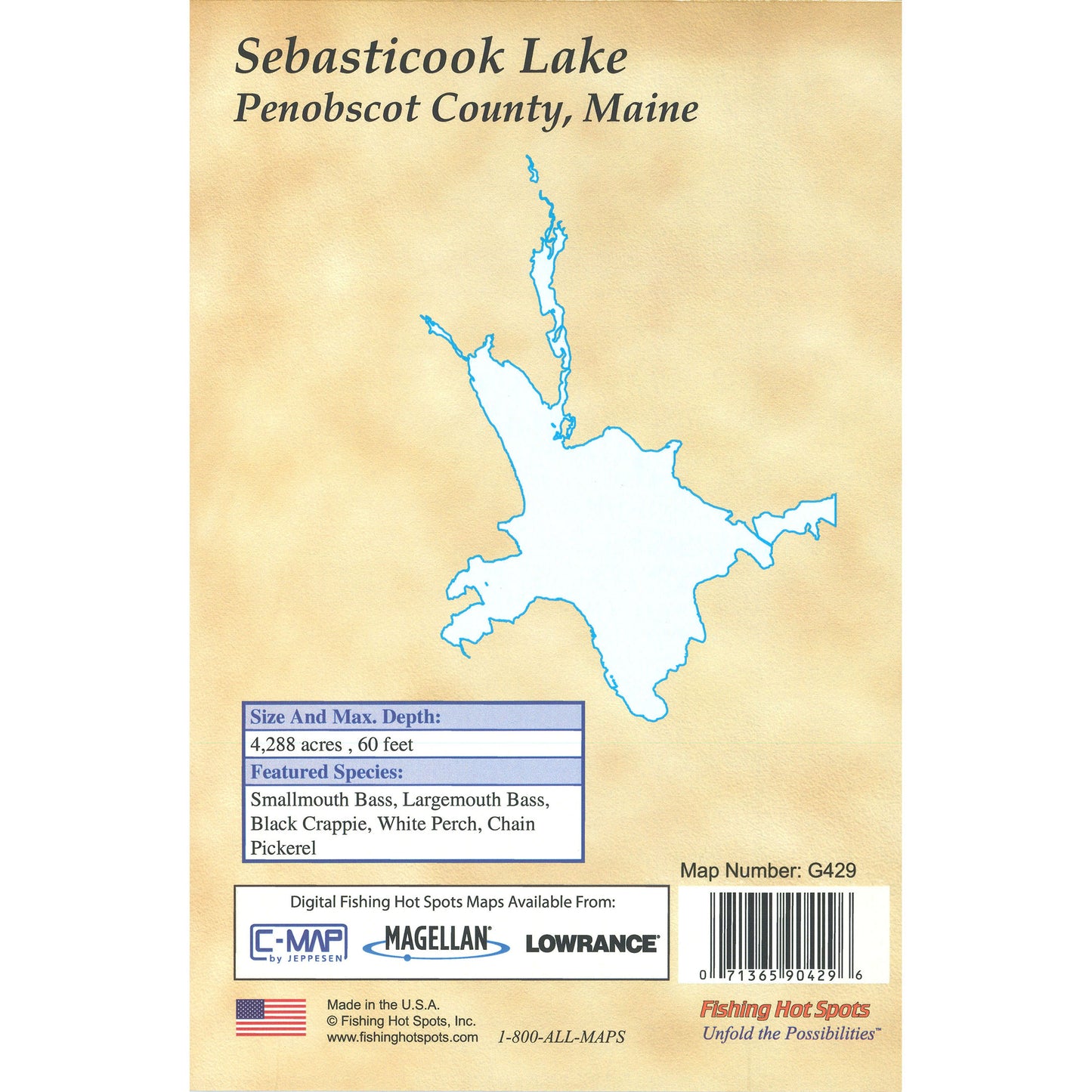 Sebasticook Lake Fishing Map