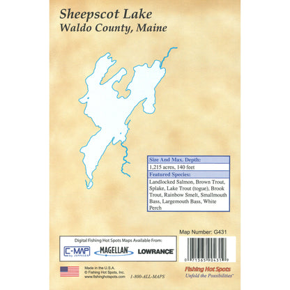 Sheepscot Lake Fishing Map