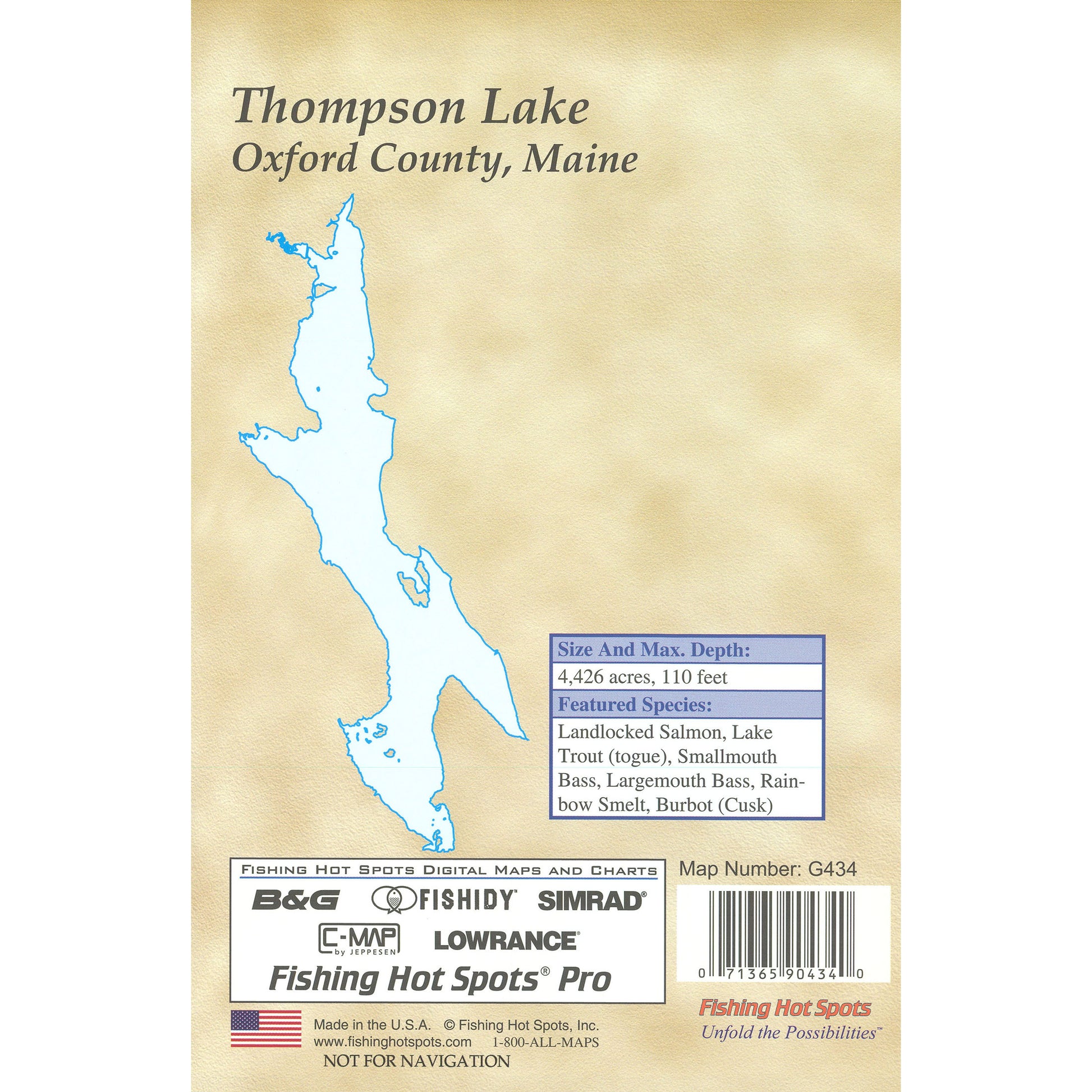 Thompson Lake Fishing Map