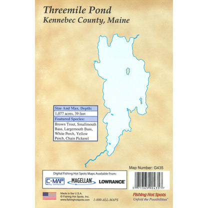 Threemile Pond Fishing Map