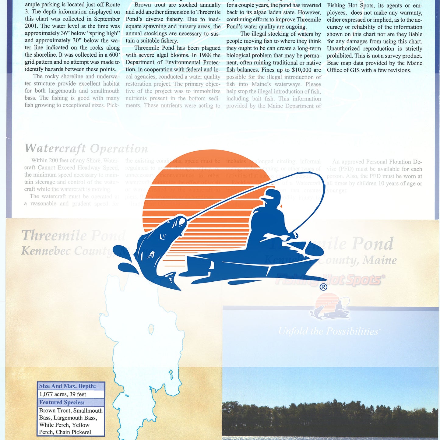 Threemile Pond Fishing Map