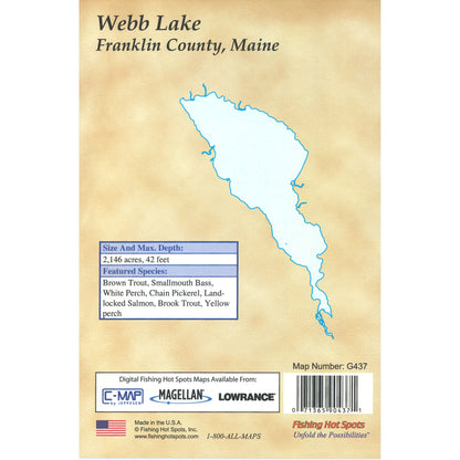 Webb Lake Fishing Map (Franklin County)