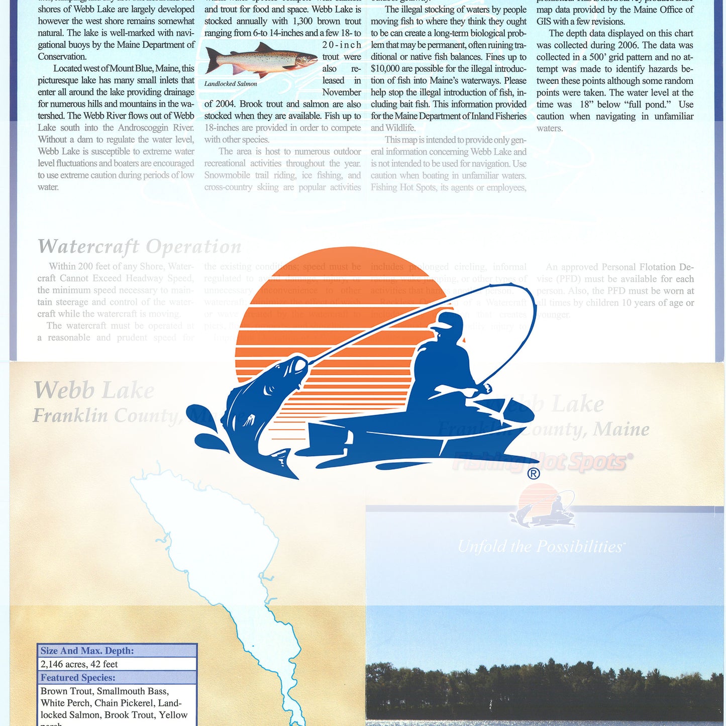 Webb Lake Fishing Map (Franklin County)