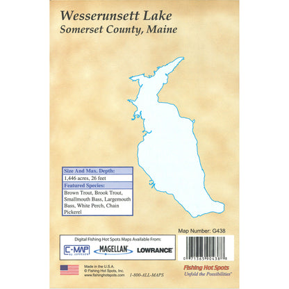 Wesserunsett Lake Fishing Map