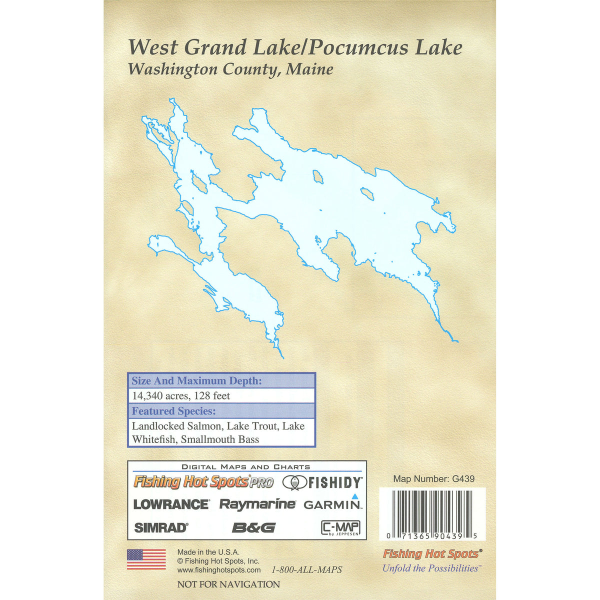 West Grand Lake Fishing Map