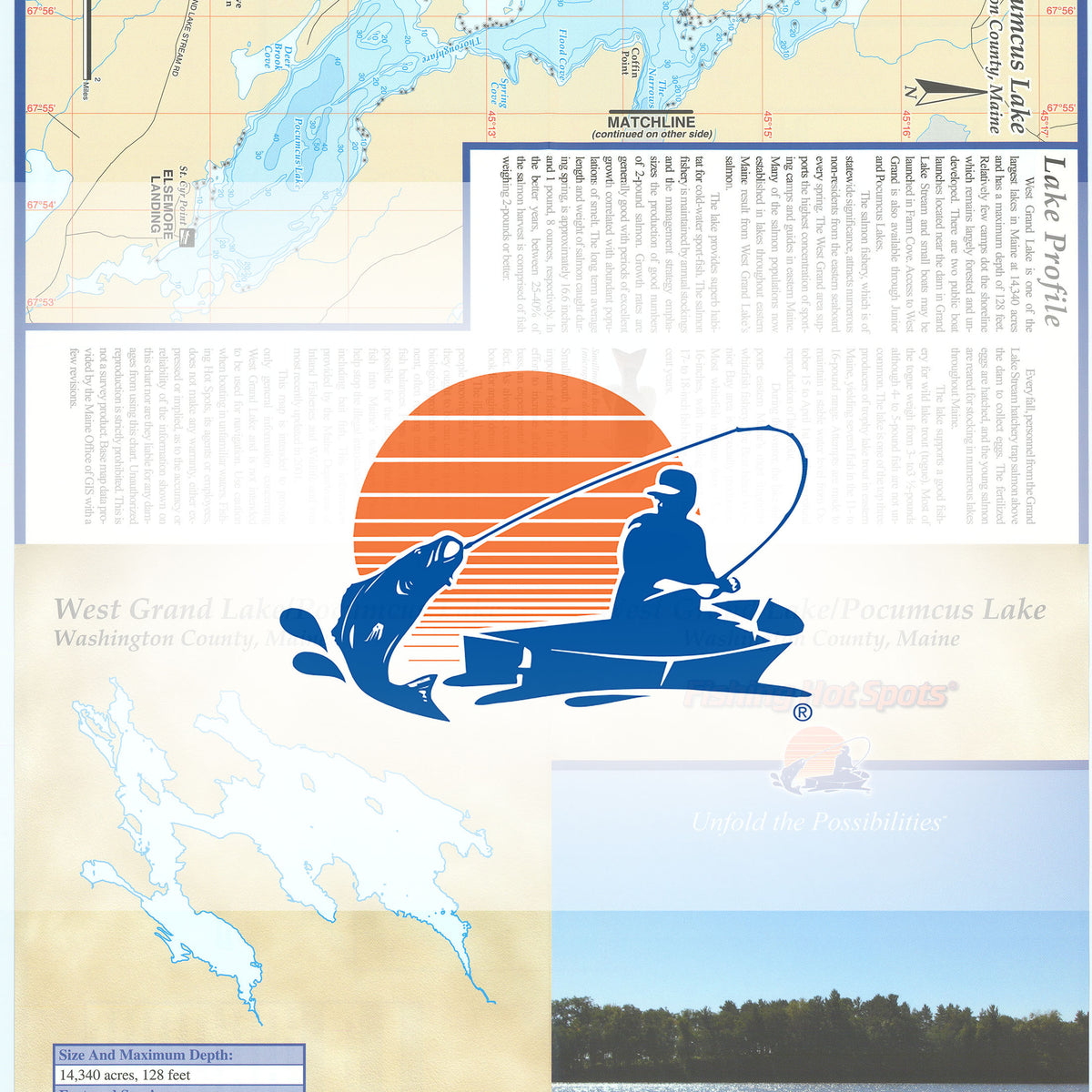 West Grand Lake Fishing Map