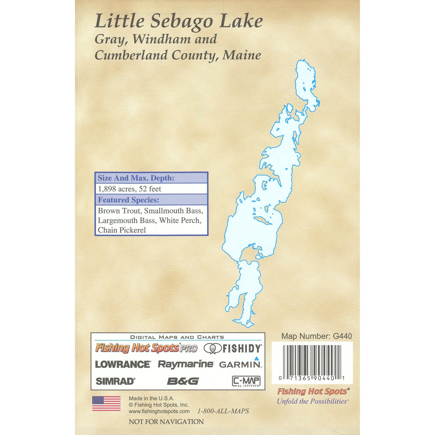 Little Sebago Lake Fishing Map