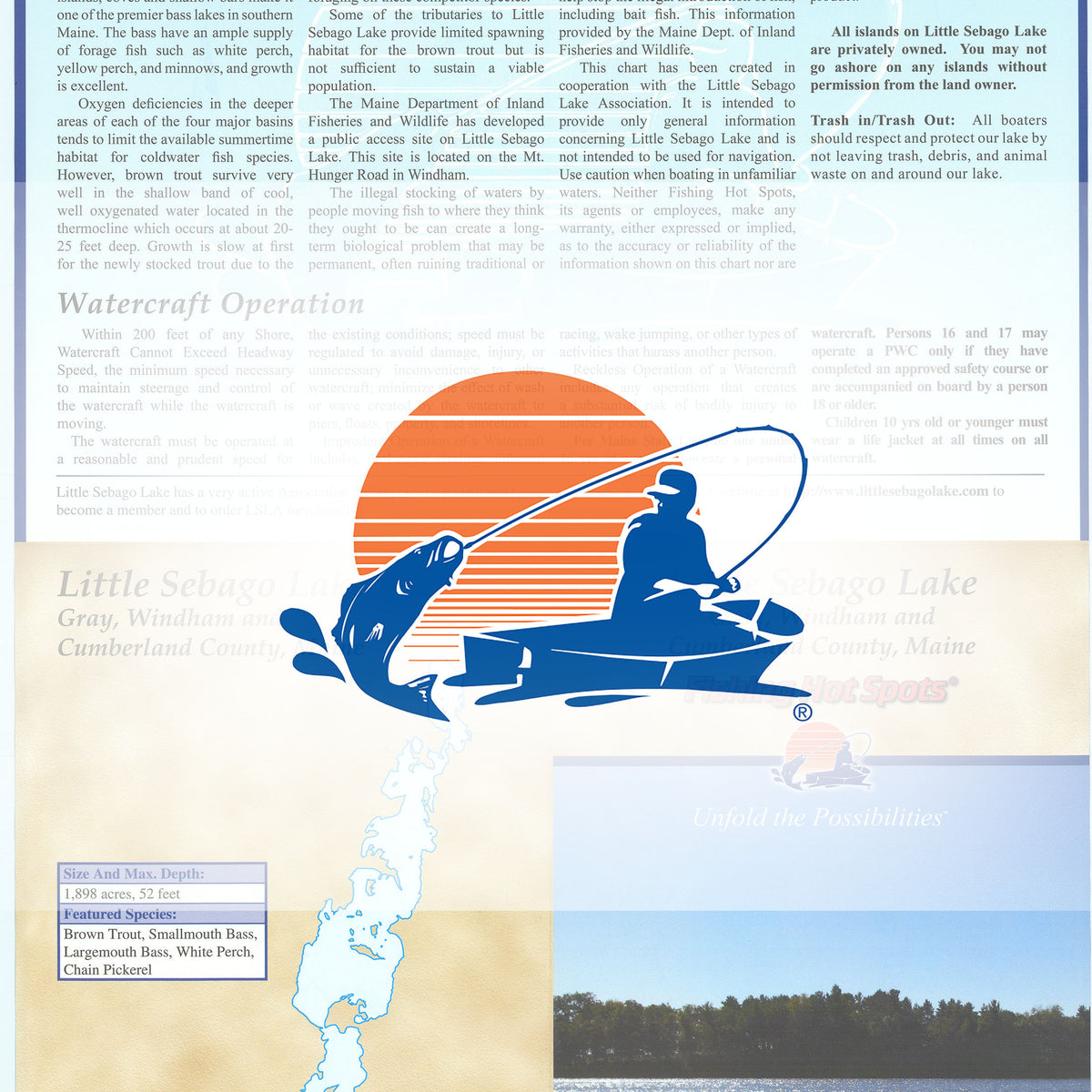 Little Sebago Lake Fishing Map
