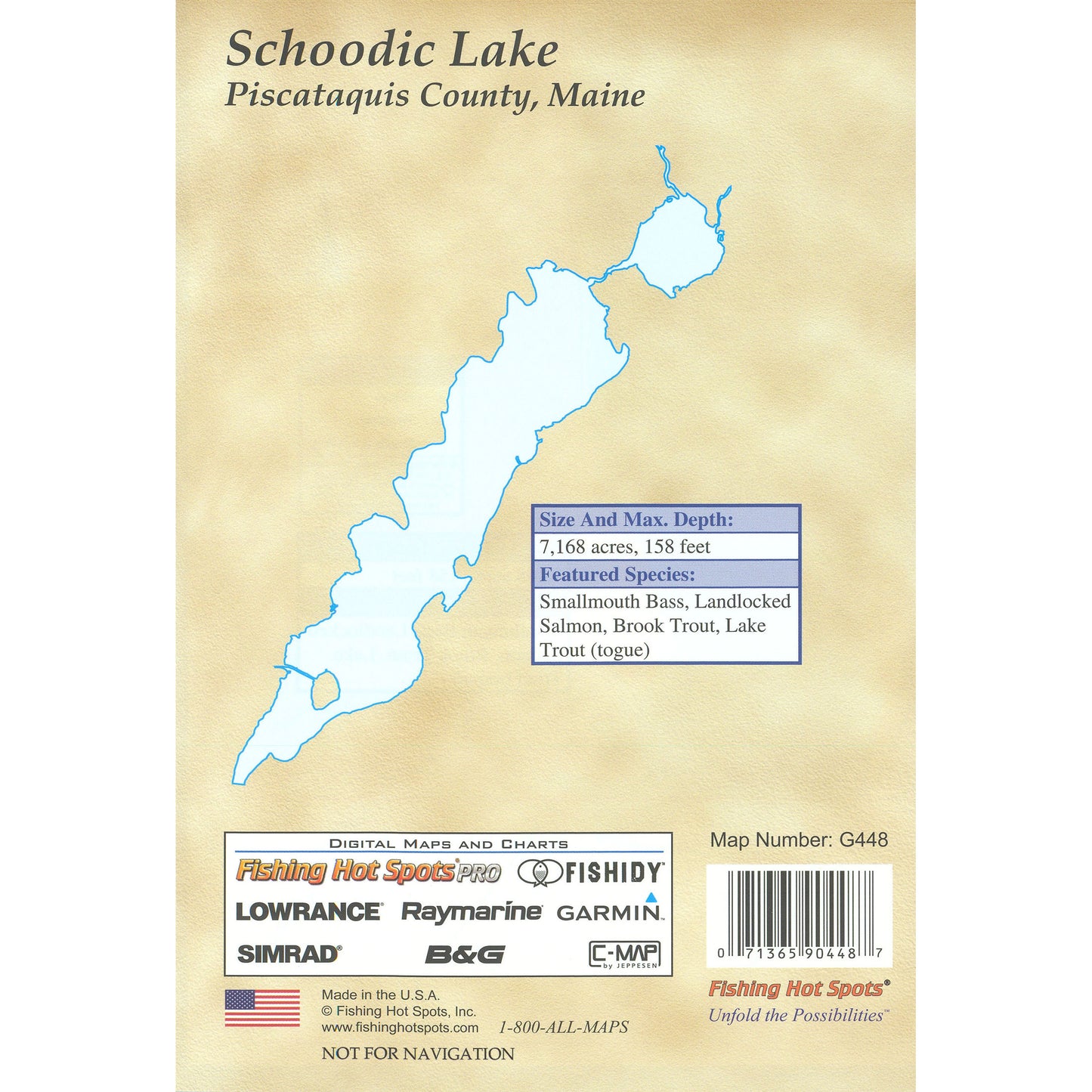 Schoodic Lake Fishing Map