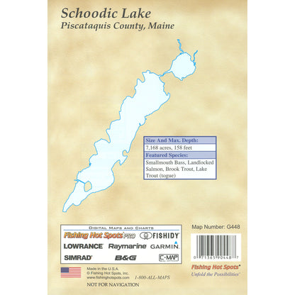 Schoodic Lake Fishing Map