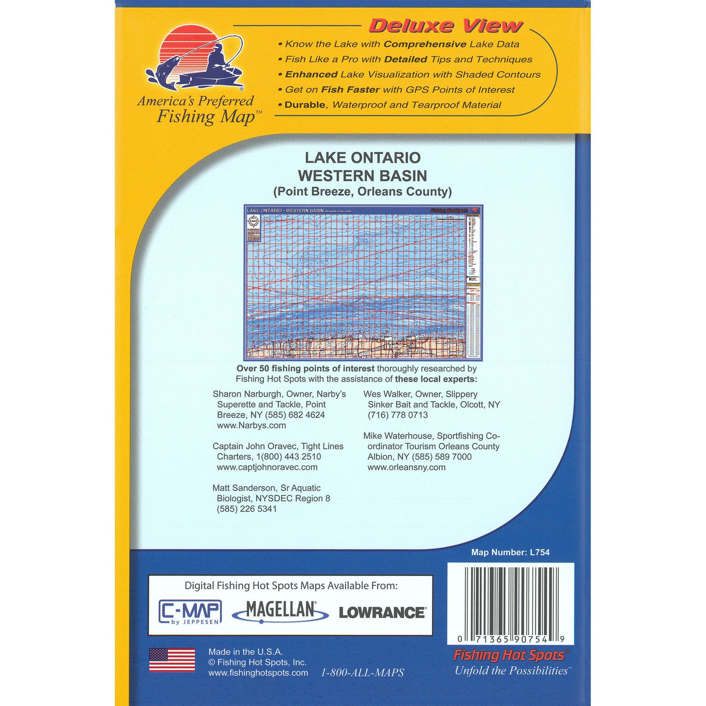 Lake Ontario Fishing Map, Western Basin (Point Breeze)