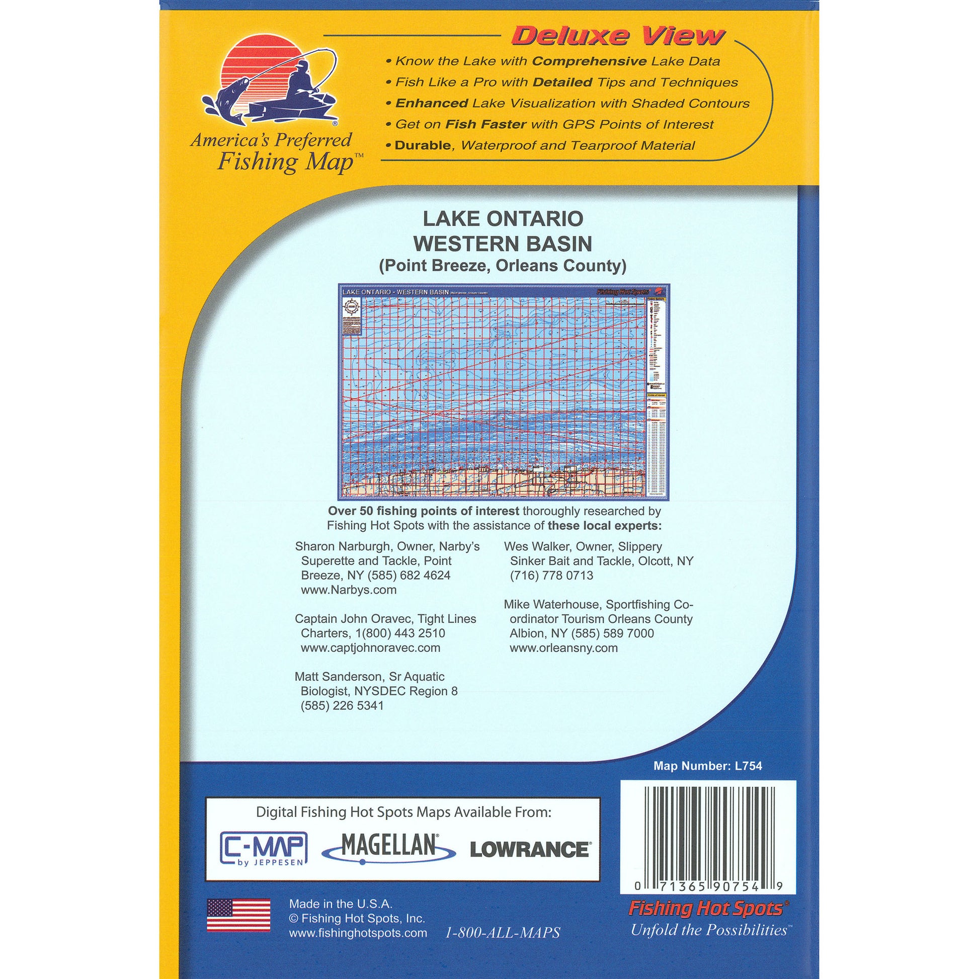 Lake Ontario Fishing Map, Western Basin (Point Breeze)