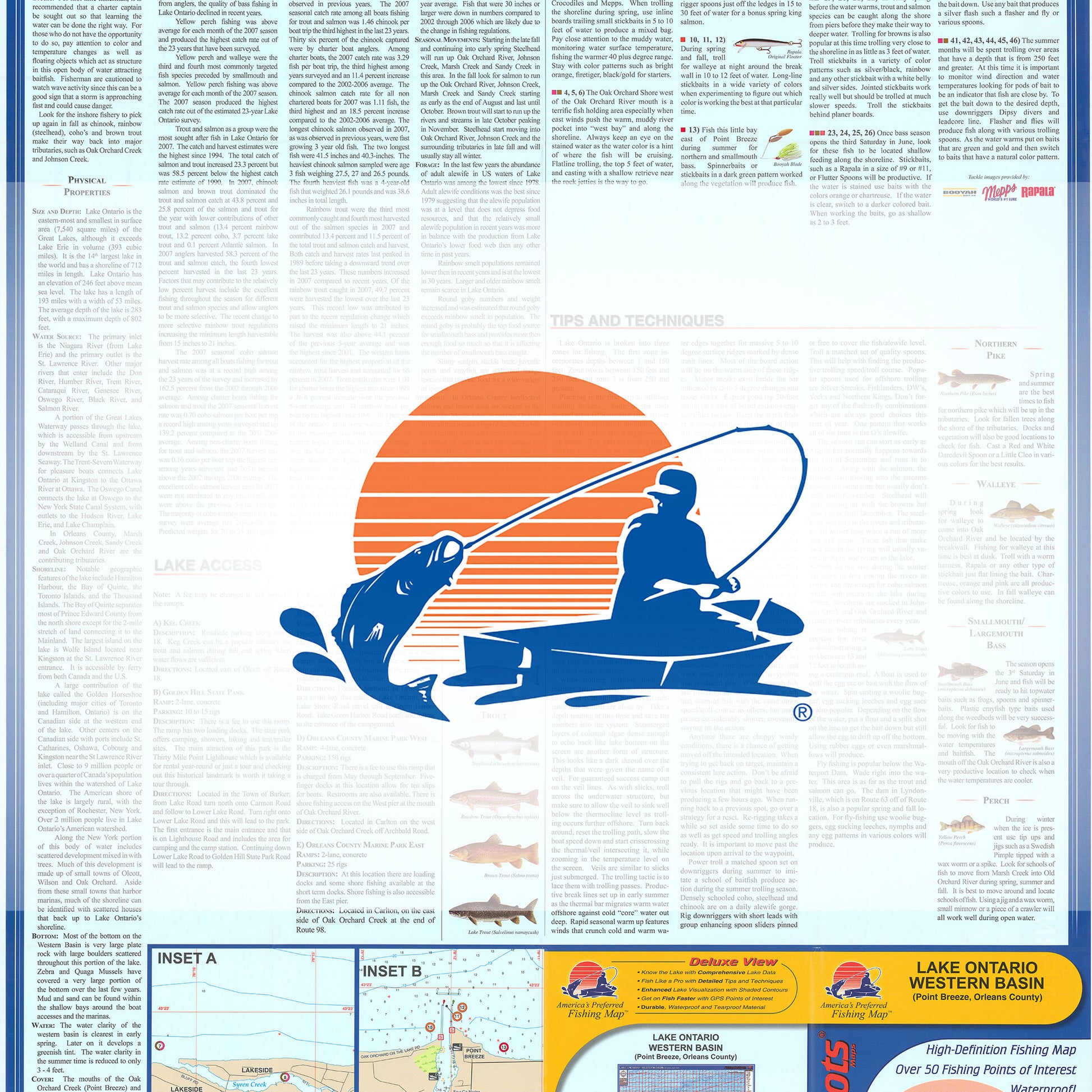Lake Ontario Fishing Map, Western Basin (Point Breeze)