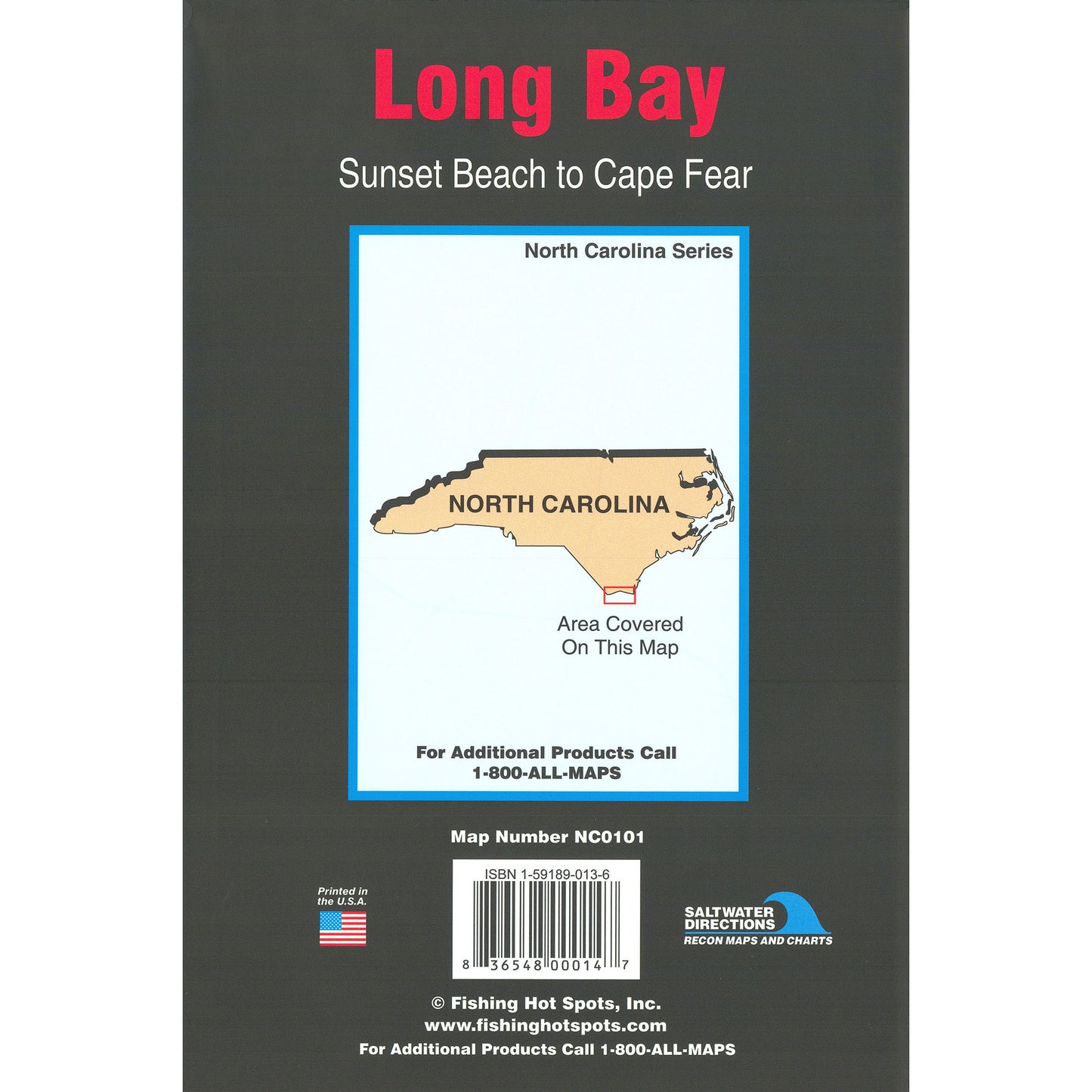 Long Bay  Sunset Beach to Cape Fear Fishing Map