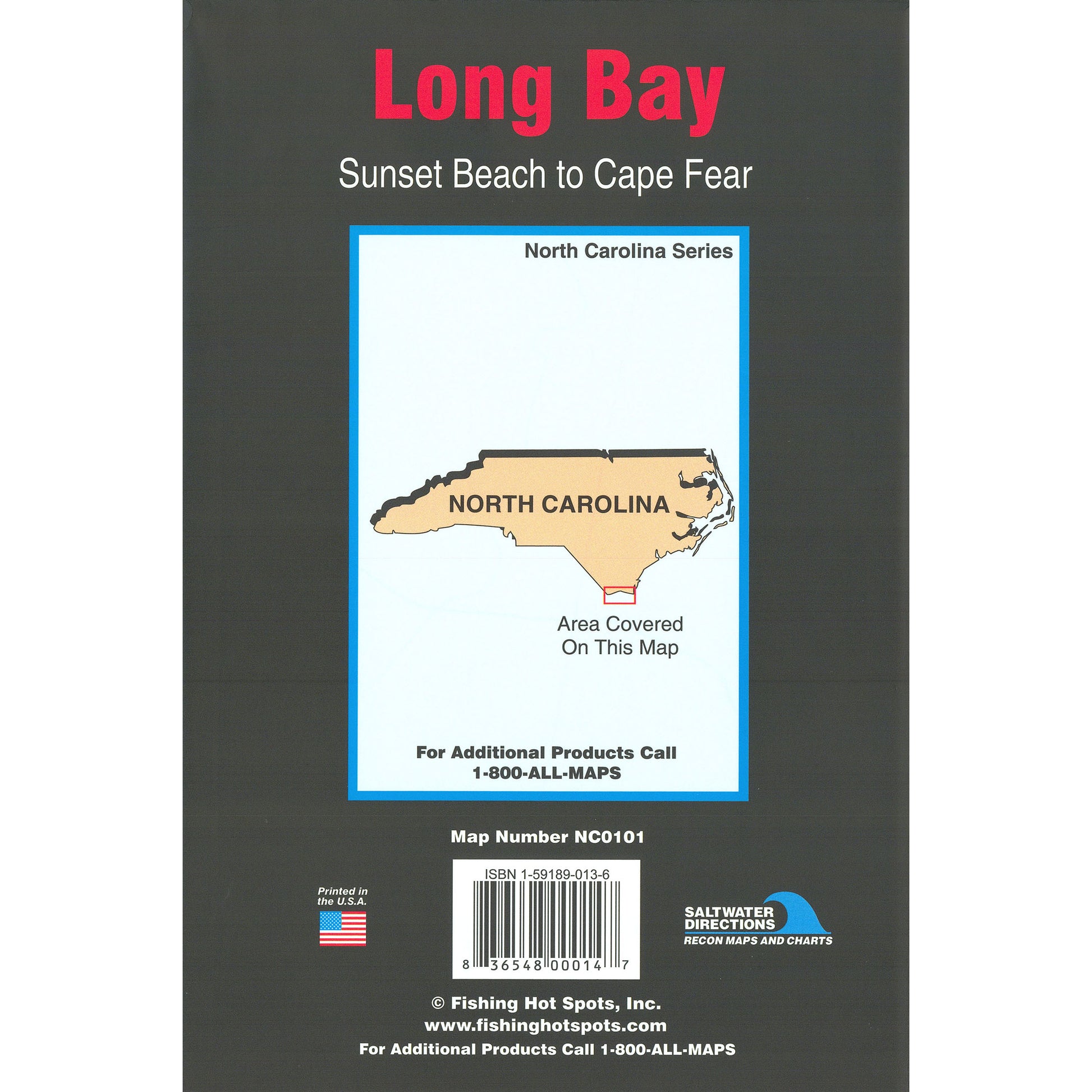 Long Bay  Sunset Beach to Cape Fear Fishing Map