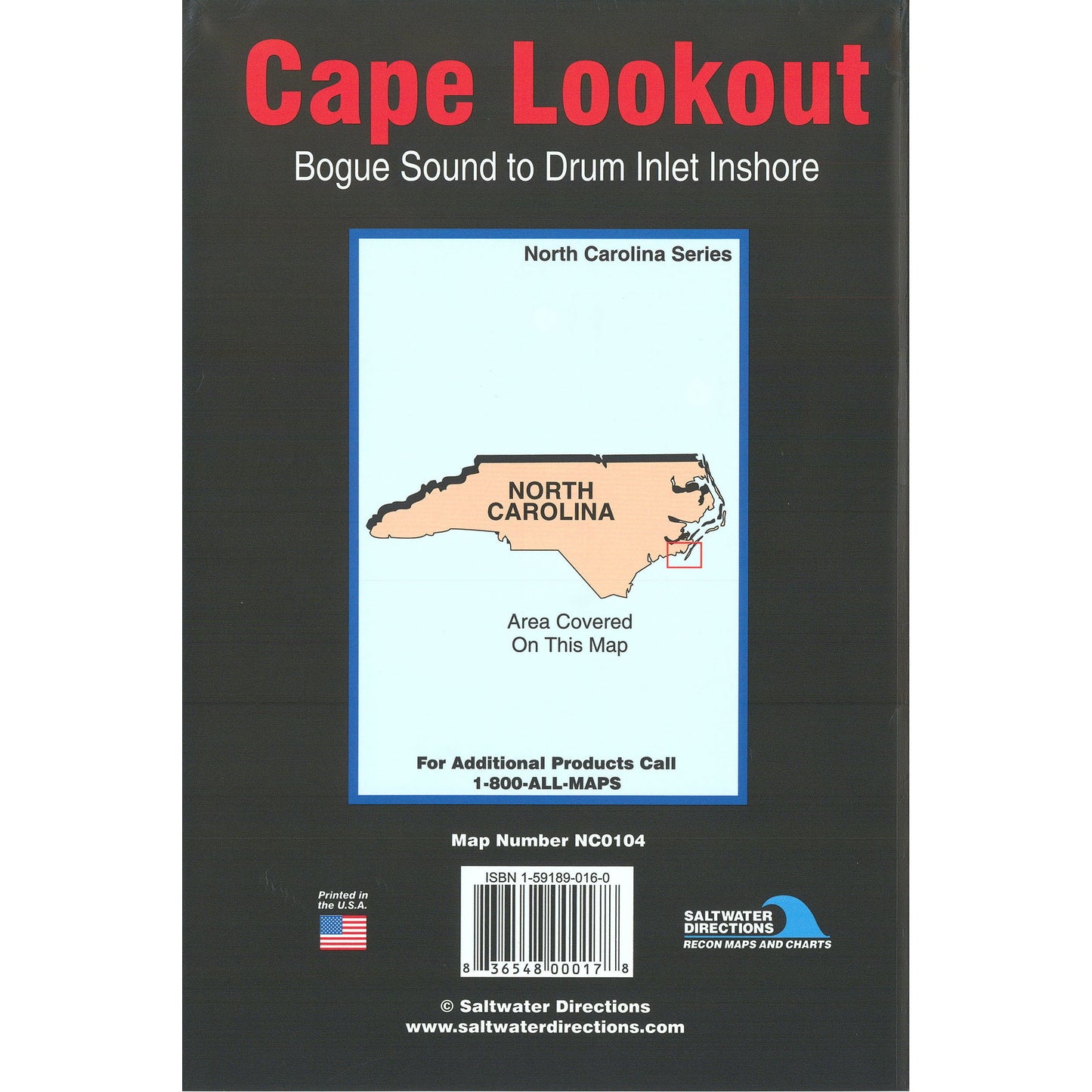 Cape LookoutBogue Sound to Drum Inlet Inshore Fishing Map