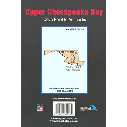 Upper Chesapeake Bay  Cove Point to Annapolis Fishing Map