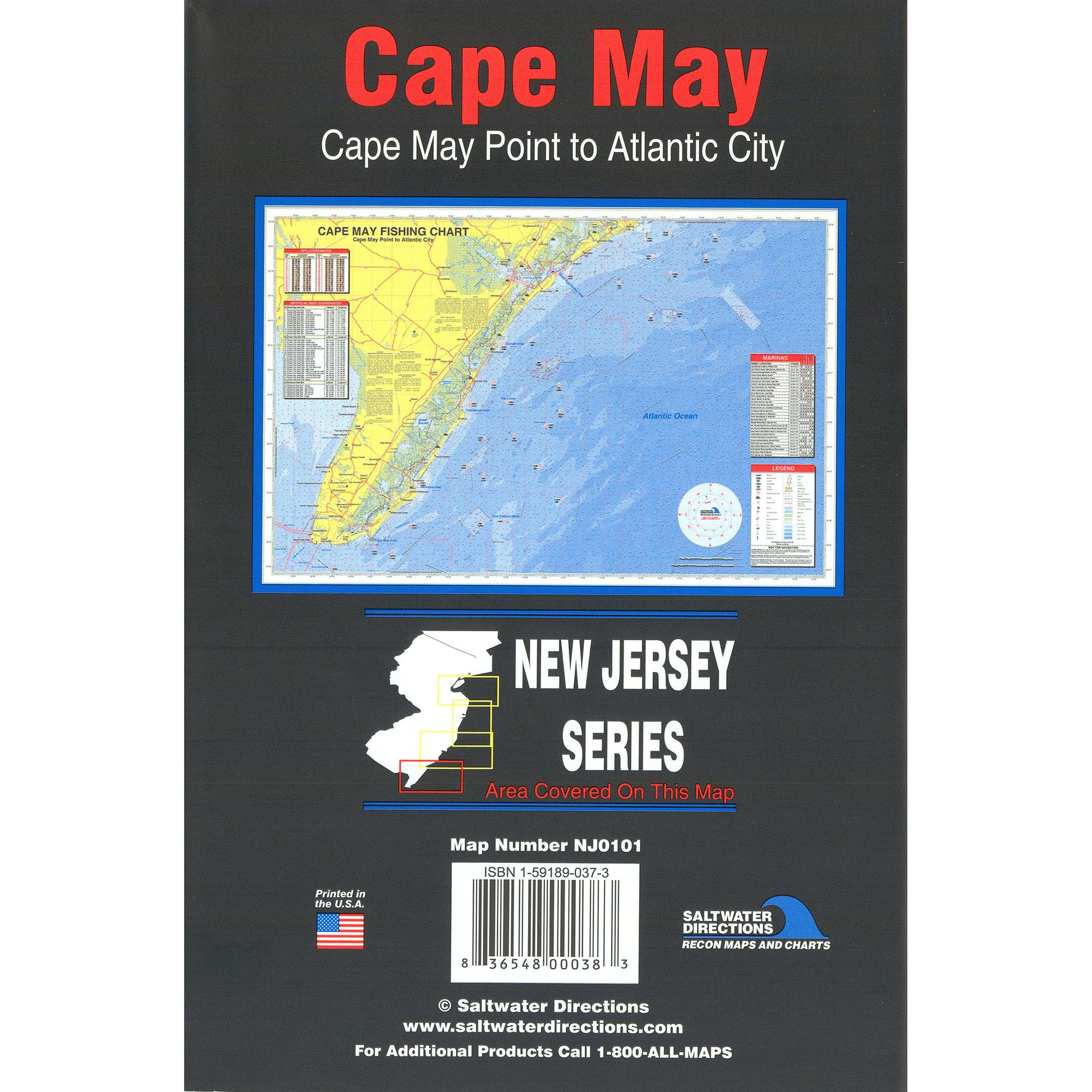 Cape May Fishing Map  Cape May to Atlantic City