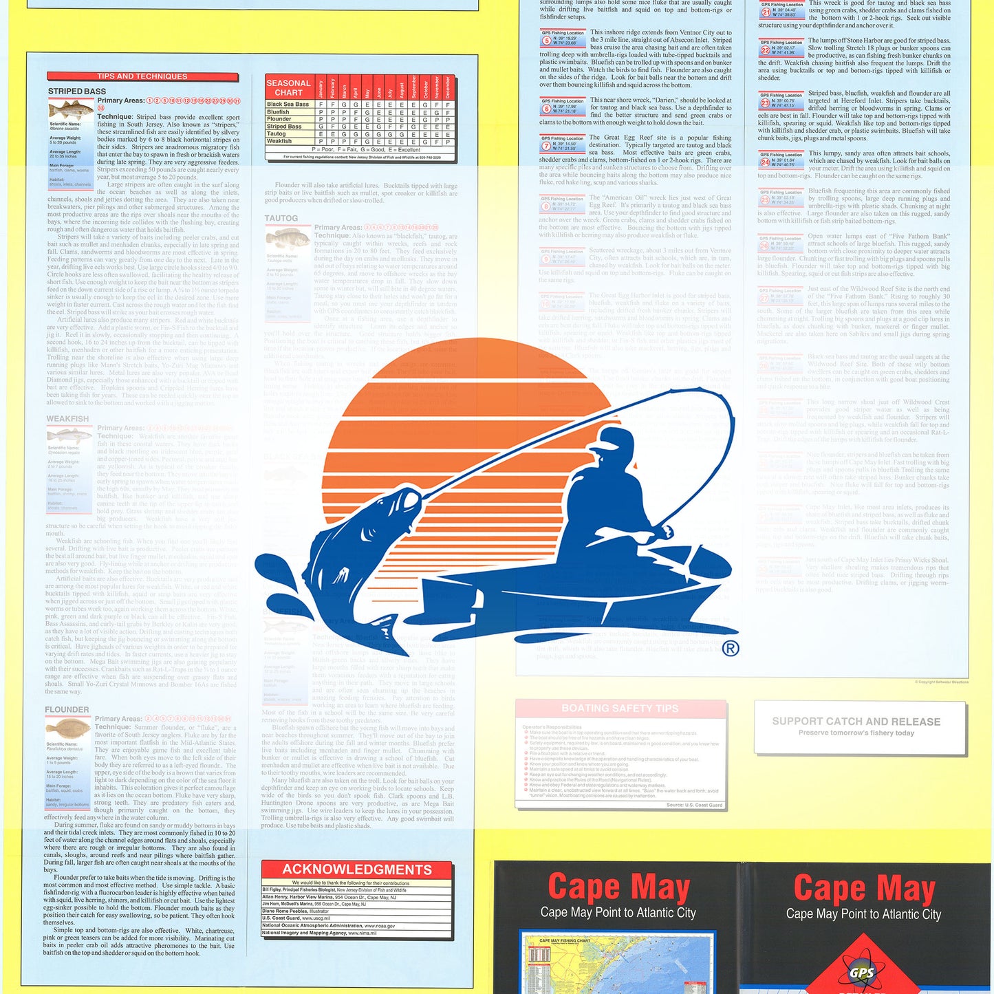 Cape May Fishing Map  Cape May to Atlantic City