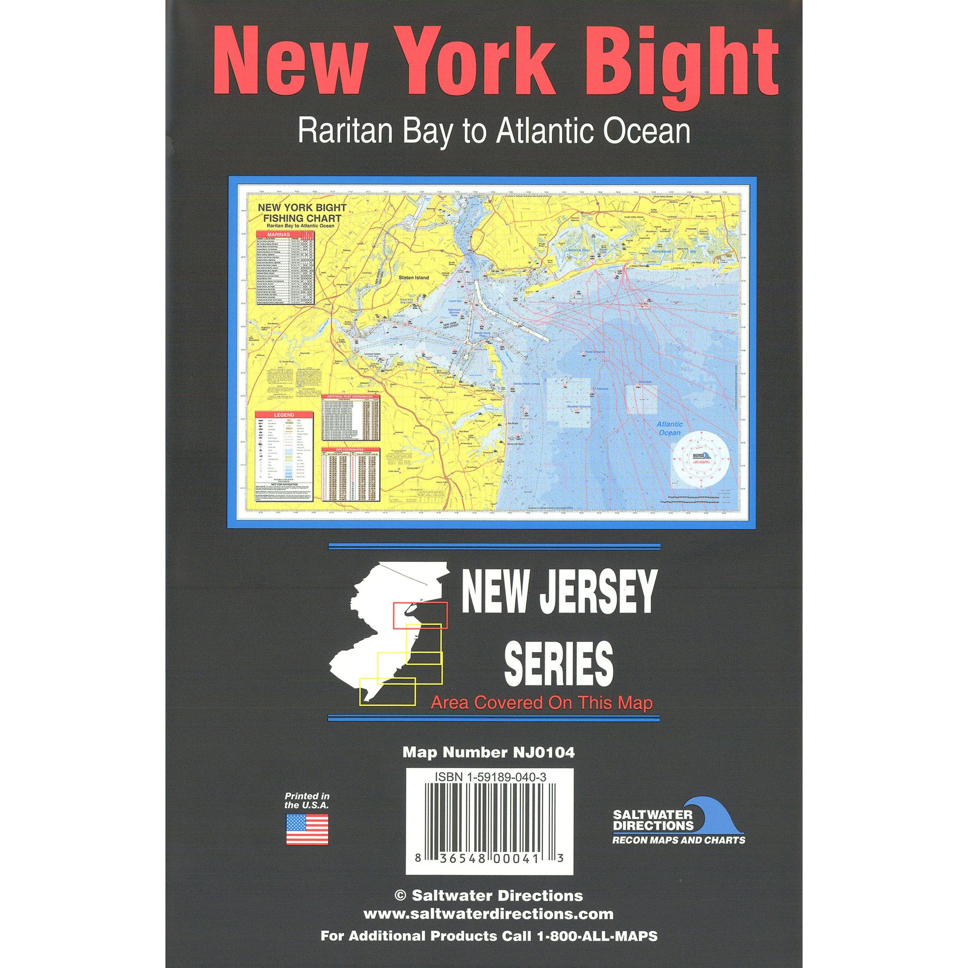 New York Bight Raritan Bay to Atlantic Ocean Fishing Map