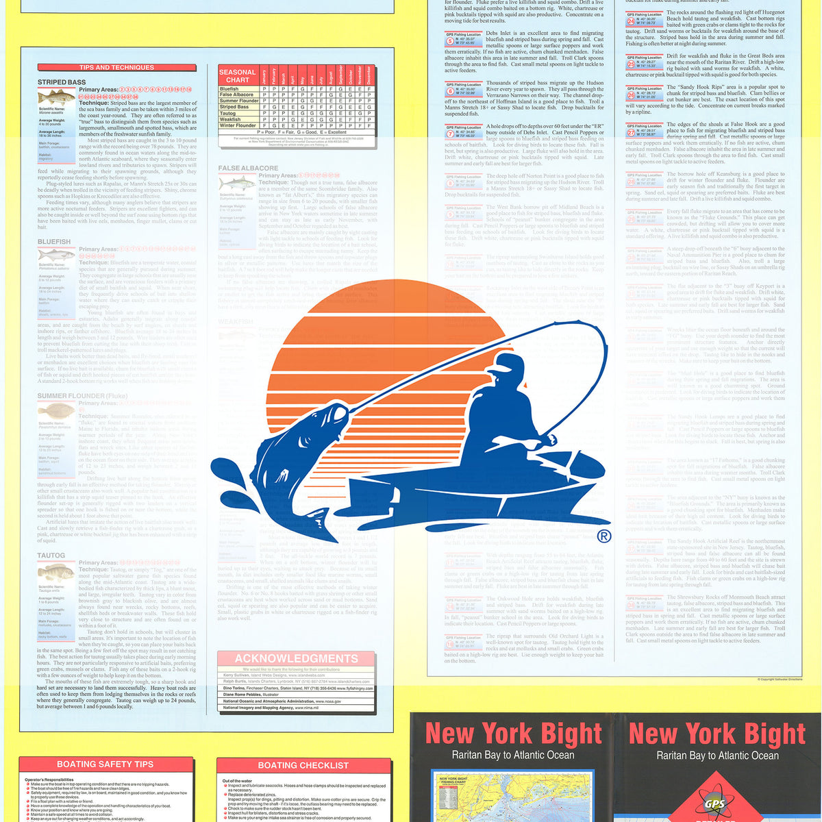 New York Bight Raritan Bay to Atlantic Ocean Fishing Map