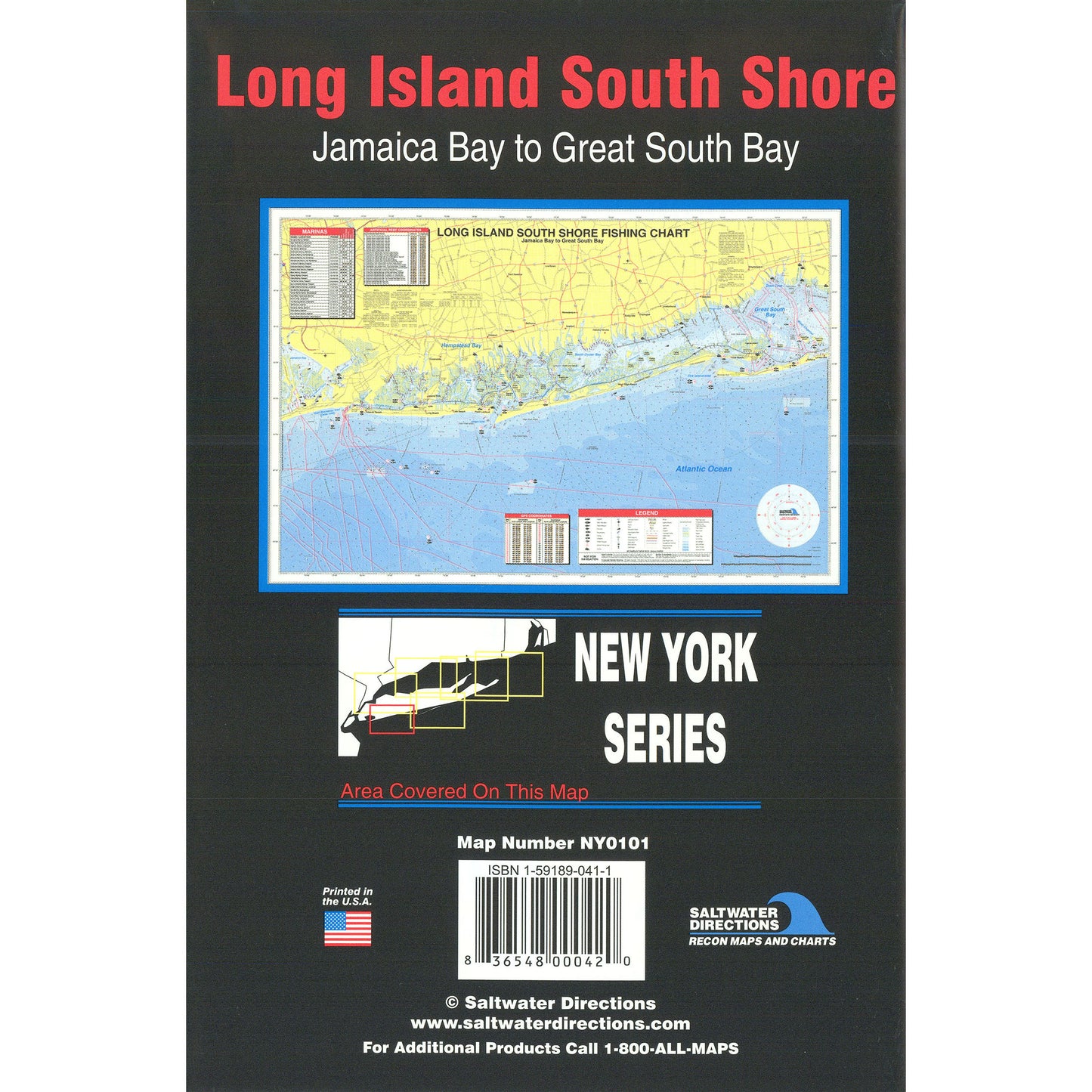 Long Island South  Jamaica Bay to Great South Bay Fishing Map