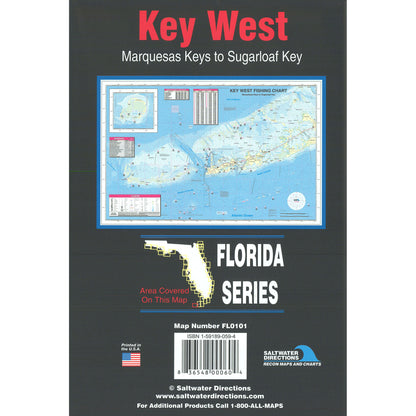 Key West  Marquesas Keys to Sugarloaf Key Fishing Map
