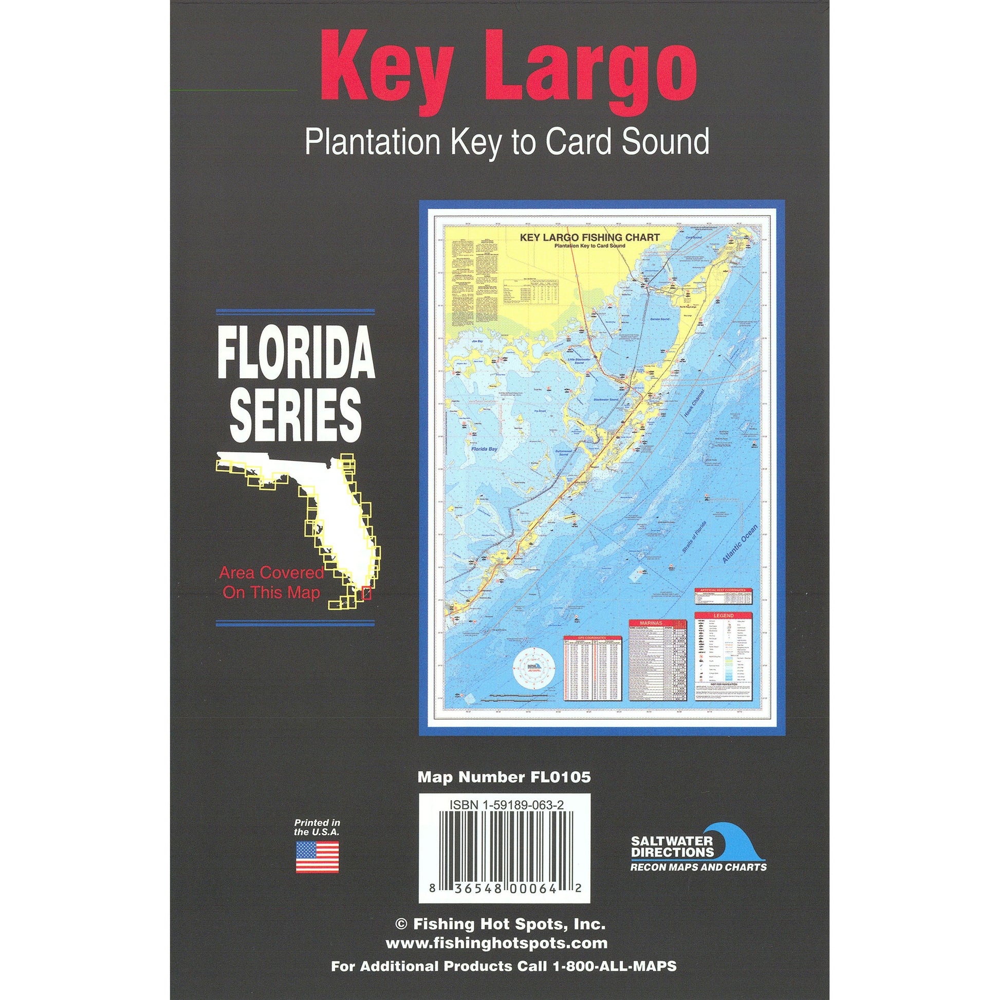 Key Largo  Plantation Key to Card Sound Fishing Map