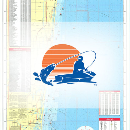 Ft. Lauderdale  Port Everglades to Boynton Beach Fishing Map