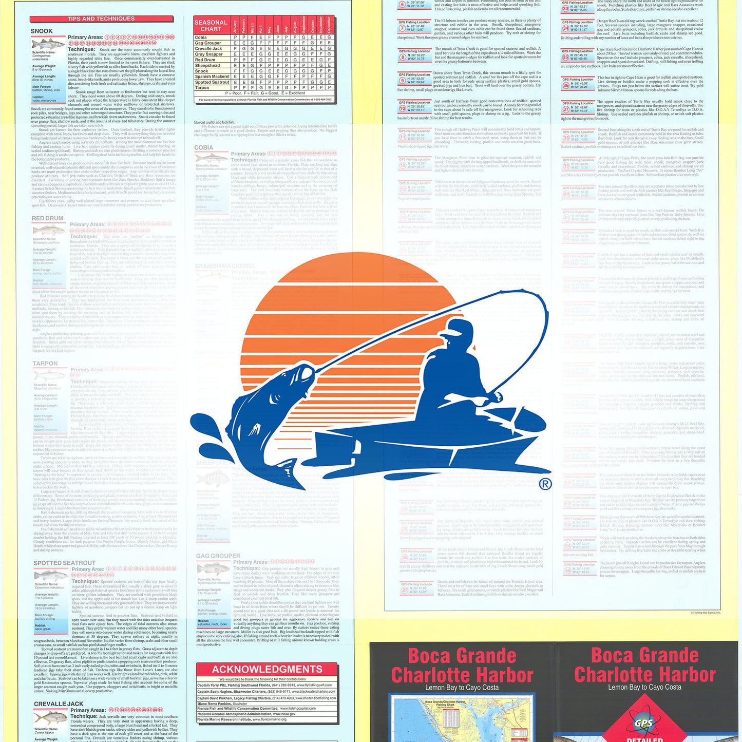 Boca Grande/Charlotte Harbor  Lemon Bay to Cayo Costa Fishing Map