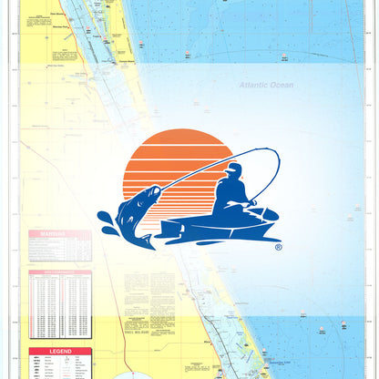 Melbourne  Sebastian Inlet to Lower Banana River Fishing Map