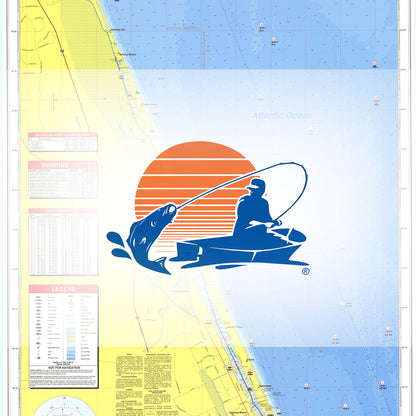 Daytona Beach  South Daytona to Palm Coast Fishing Map