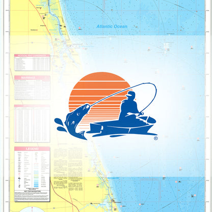 St. Augustine  Palm Coast to South Ponte Vedra Beach Fishing Map