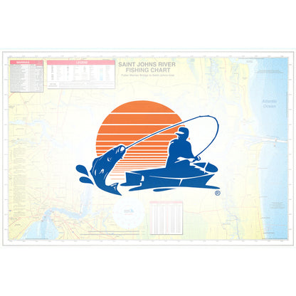 St. Johns River  Fuller Warren Bridge to St Johns Inlet Fishing Map