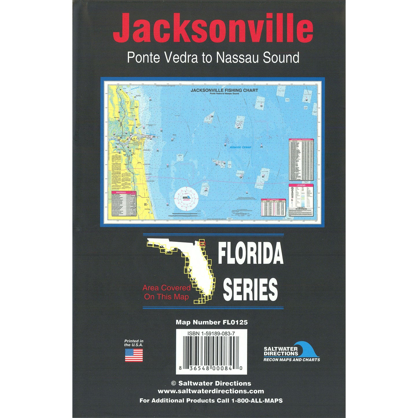 Jacksonville  Ponte Vedra to Nassau Sound Fishing Map