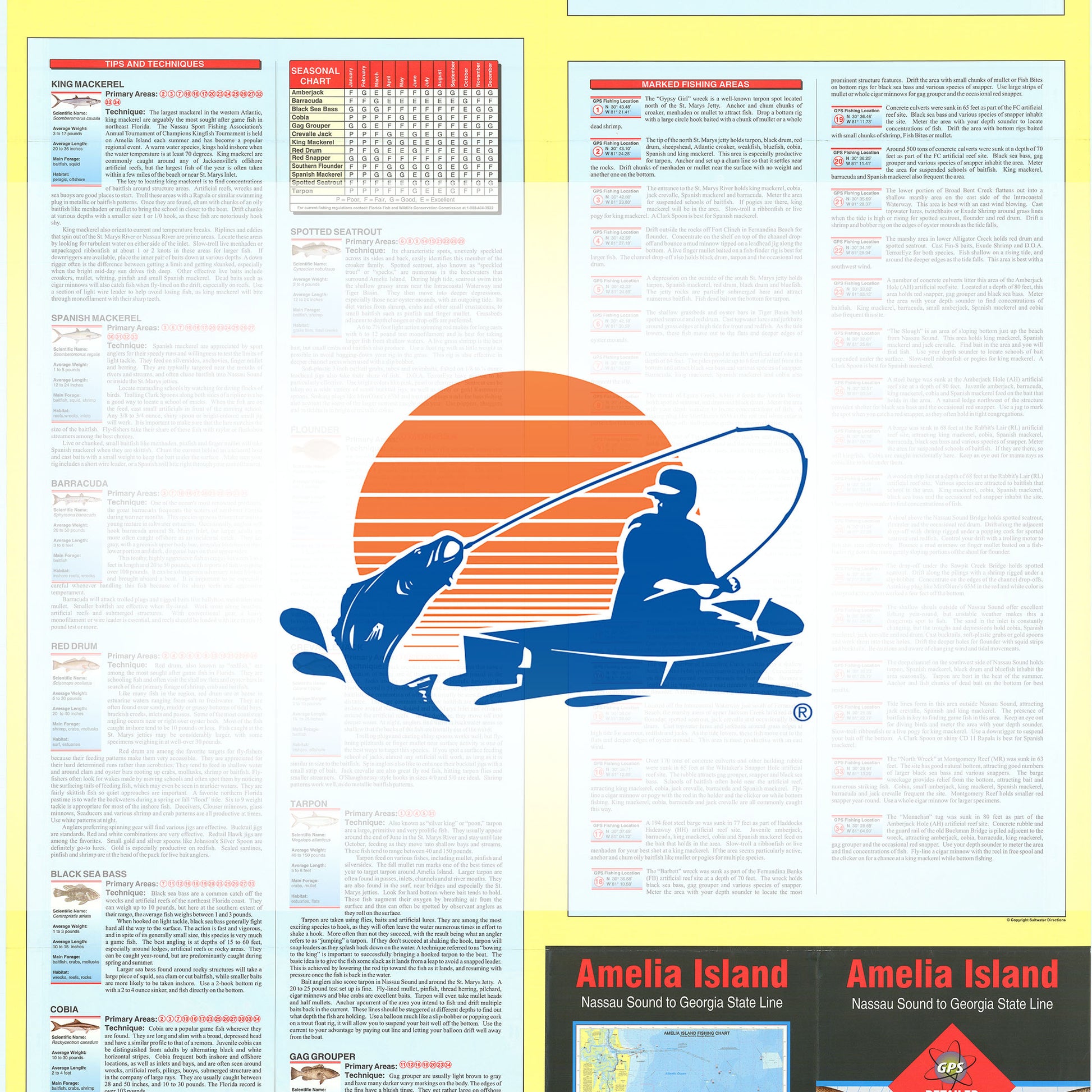 Amelia Island - Nassau Sound to Georgia State Line saltwater fishing map