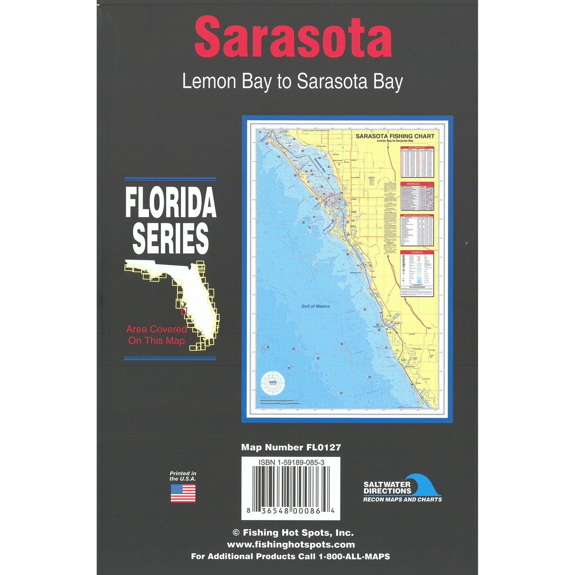 Sarasota  Lemon Bay to Sarasota Bay Fishing Map