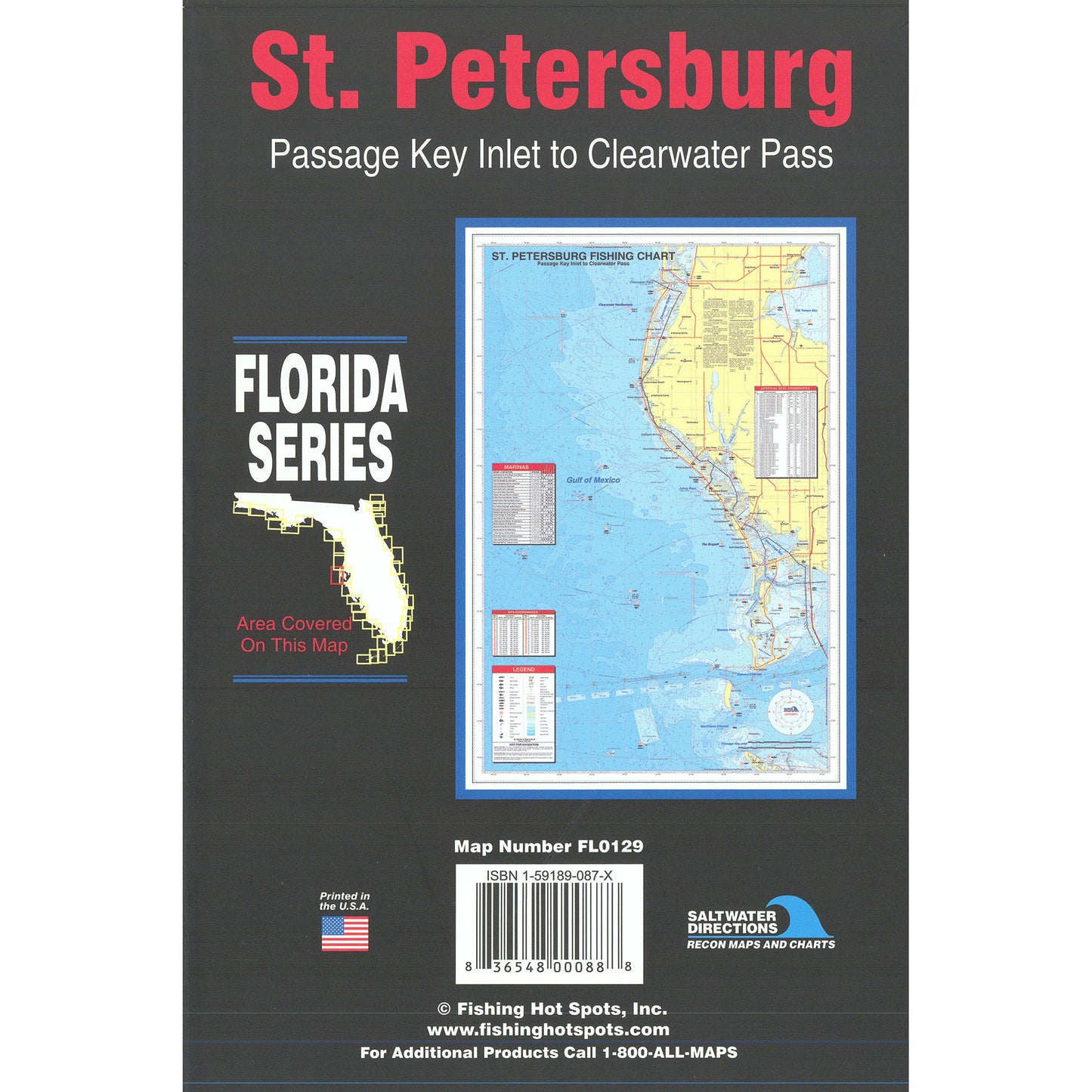 St. Petersburg  Passage Key Inlet to Clearwater Pass Fishing Map